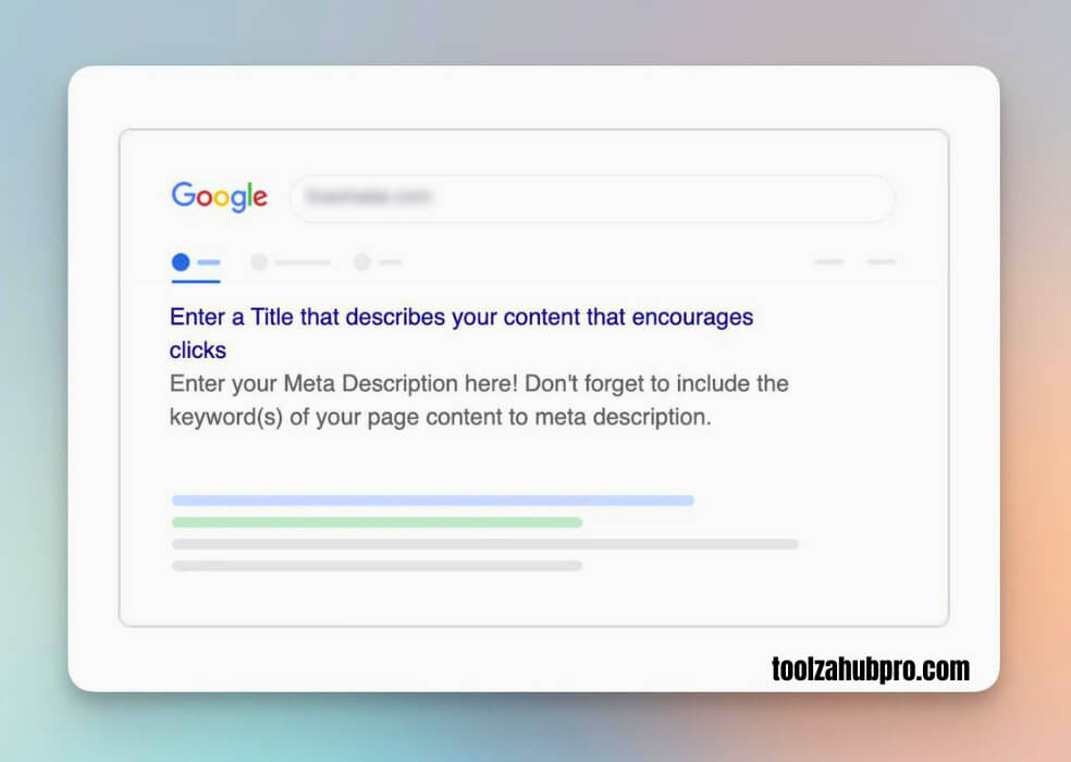 Free online description generator showing seo description preview