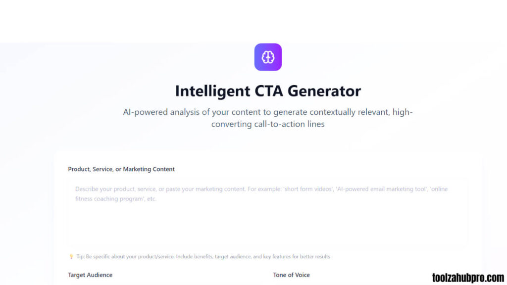 Generate Quickly Uniquely Call to Action - toolzahubpro.com