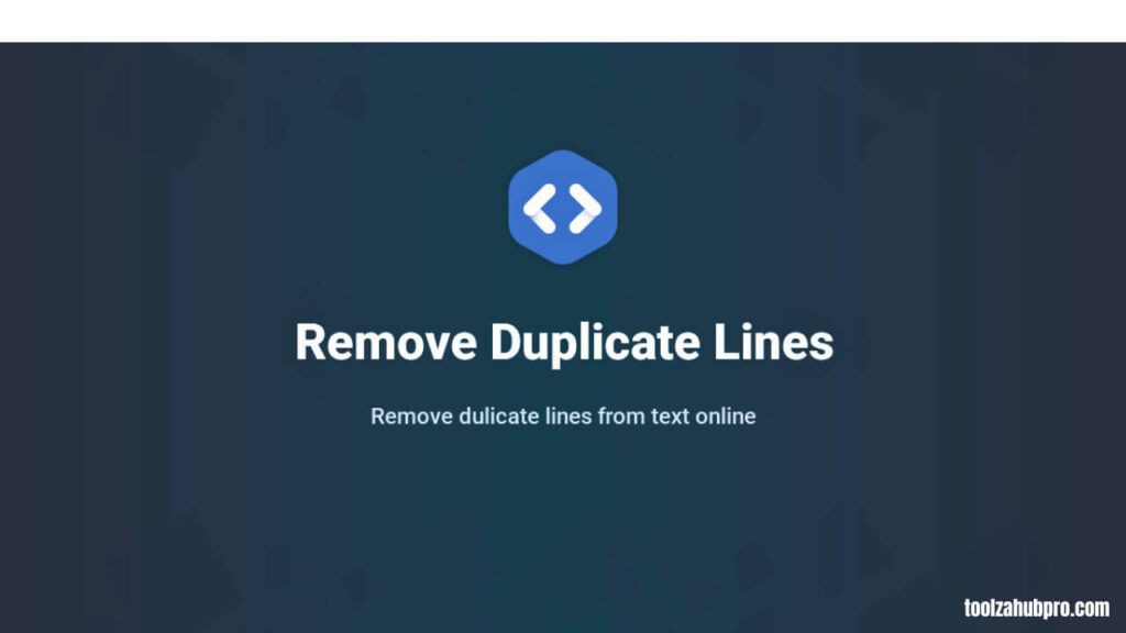 Quickly Remove the Duplicate Lines from the Content - toolzhubpro.com